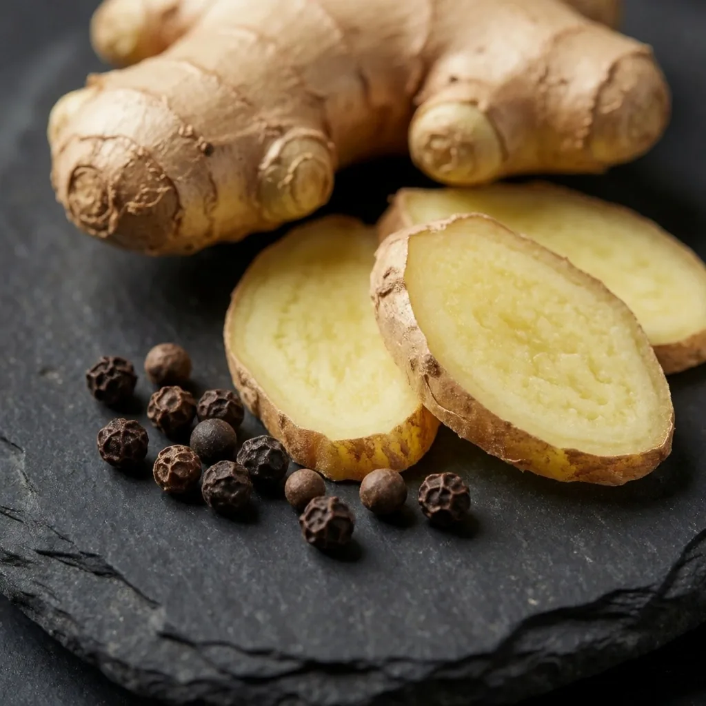Natural botanical ingredient on a stone surface